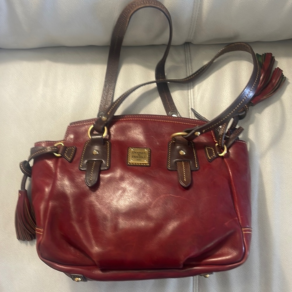 Vintage Dooney & Bourke Pink Ostrich Leather Shoulder Bag
